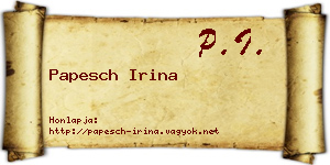 Papesch Irina névjegykártya